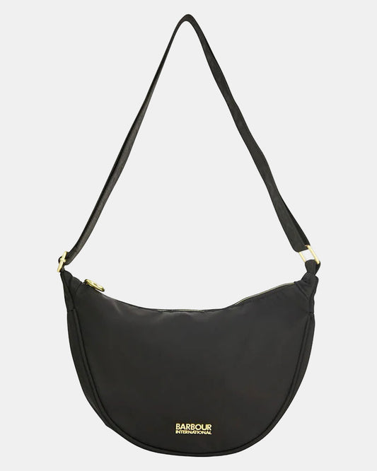 Barbour International Qualify Womens Shoulder Sling Bag - Black