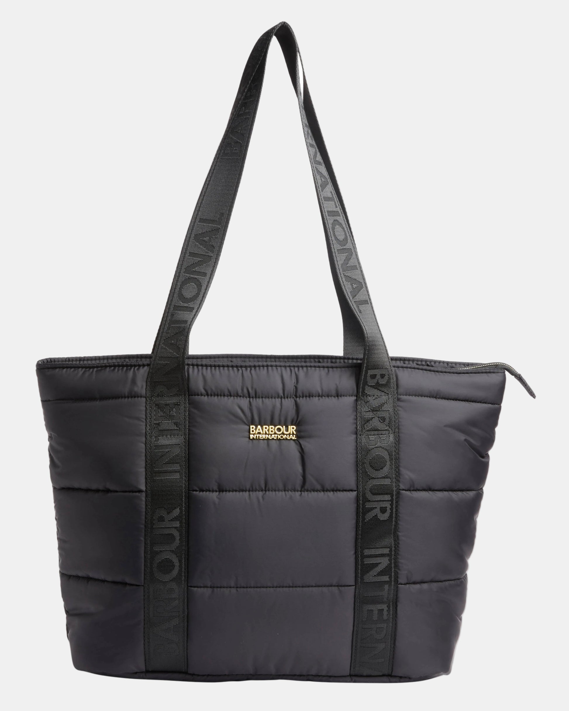 Barbour International Monaco Womens Baffle Quilt Tote Bag - Black | CHO | Designer Womens Tote Bags