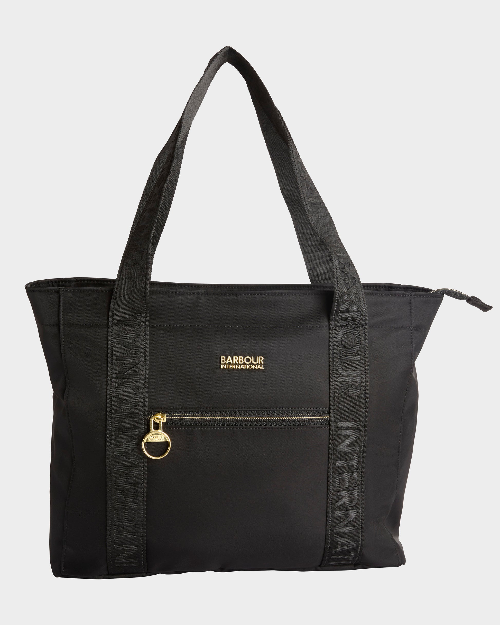 Barbour International Qualify Womens Carry All Tote Bag - Black | CHO | Designer Womens Tote Bags