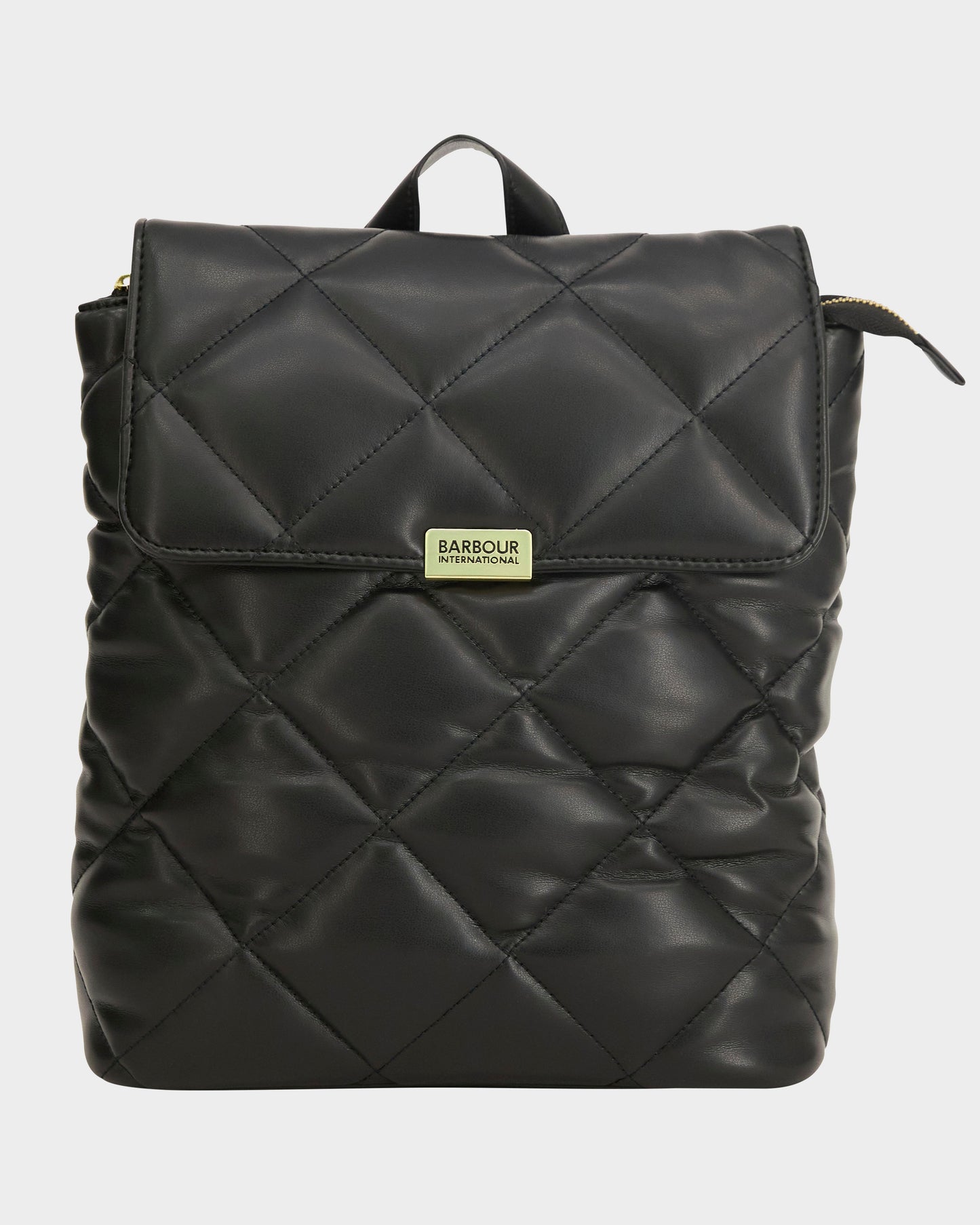 Barbour International Hoxton Womens Soft Quilt Backpack - Black | CHO | Designer Womens Backpacks