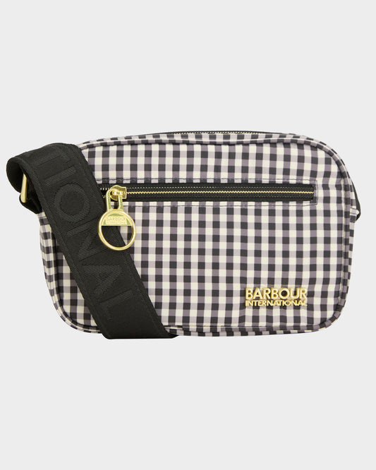 Barbour International Womens Faux Fur Crossbody Bag - Black
