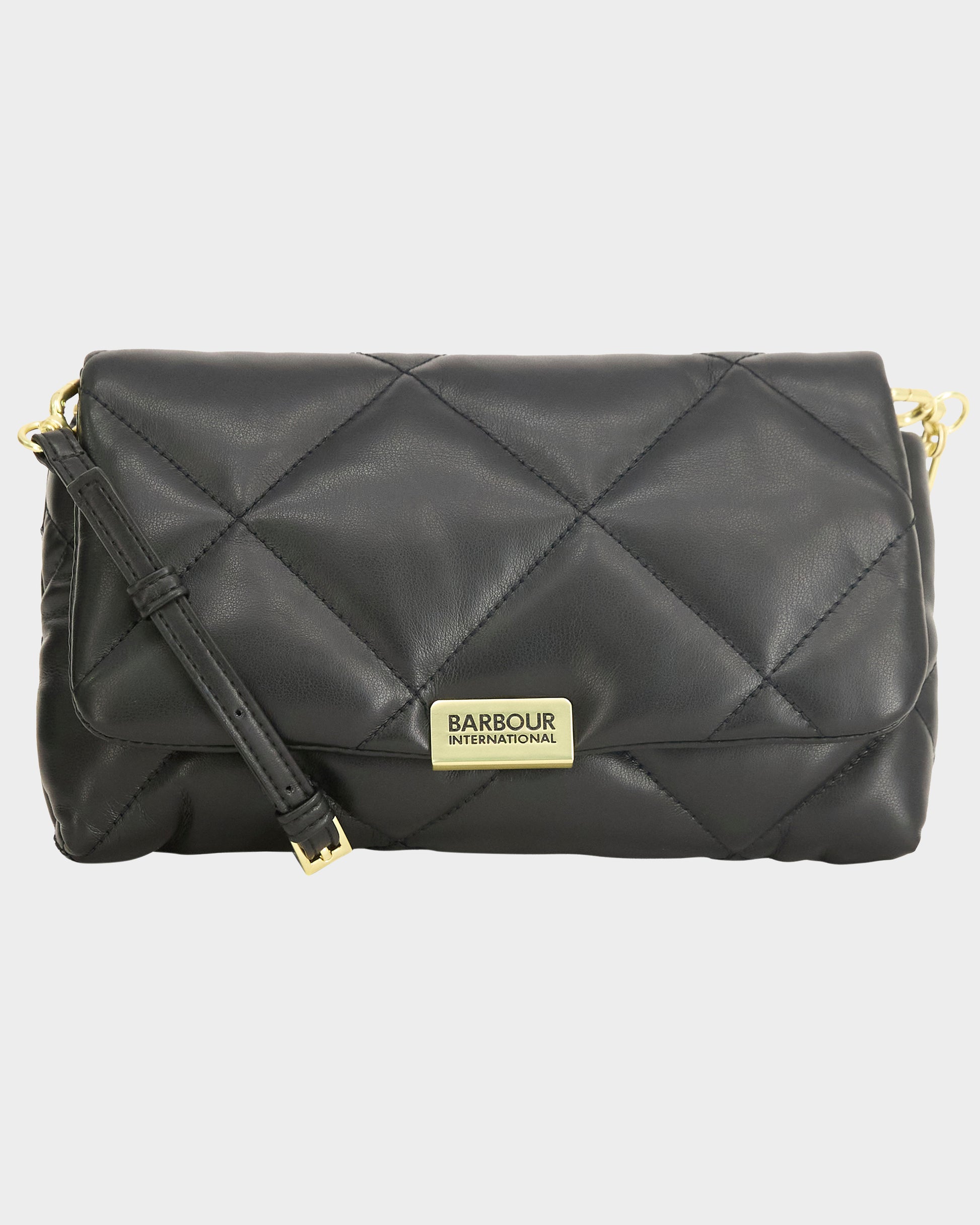 Barbour International Womens Soft Quilt Crossbody Bag - Black | CHO | Designer Womens Cross Body Bags