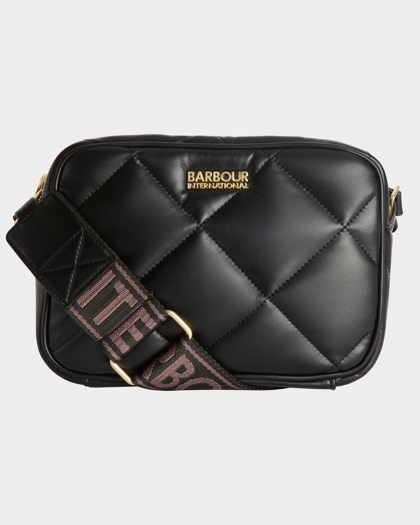 Barbour International Womens Soft Quilt Sloan Crossbody Bag - Black | CHO | Designer Womens Cross Body Bags