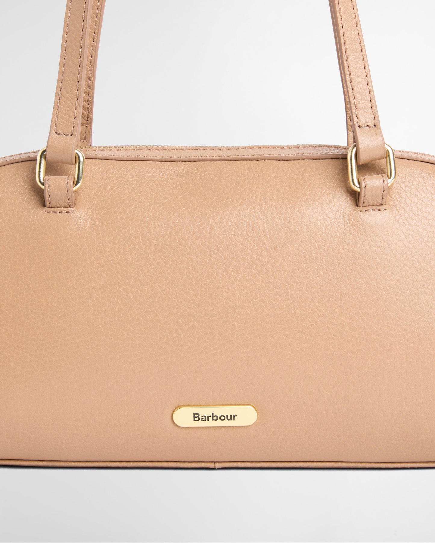 Barbour Viola Womens Barrel Shoulder Bag - Toffee badge detail