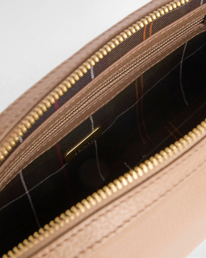 Barbour Viola Womens Barrel Shoulder Bag - Toffee inside detail