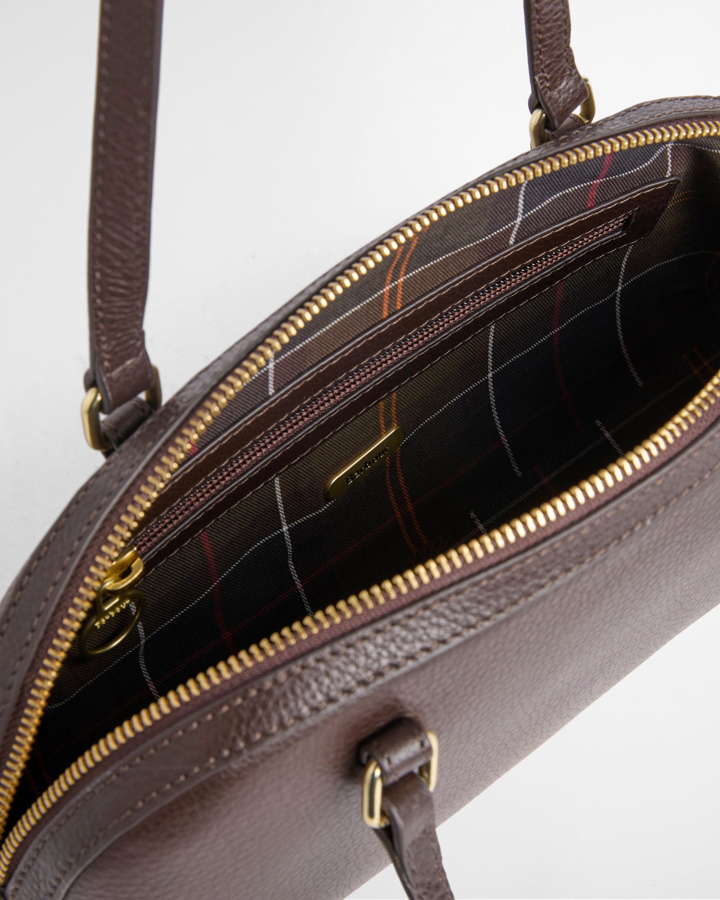 Barbour Viola Womens Barrel Shoulder Bag - Rustic Brown inside detail