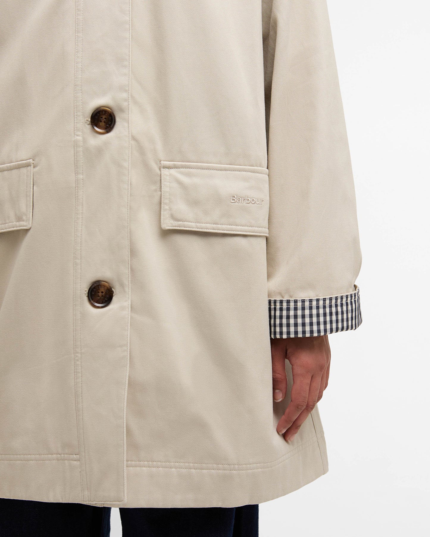 Barbour Gabby Car Womens Casual Coat - Mist | CHO | Designer Womens Jackets