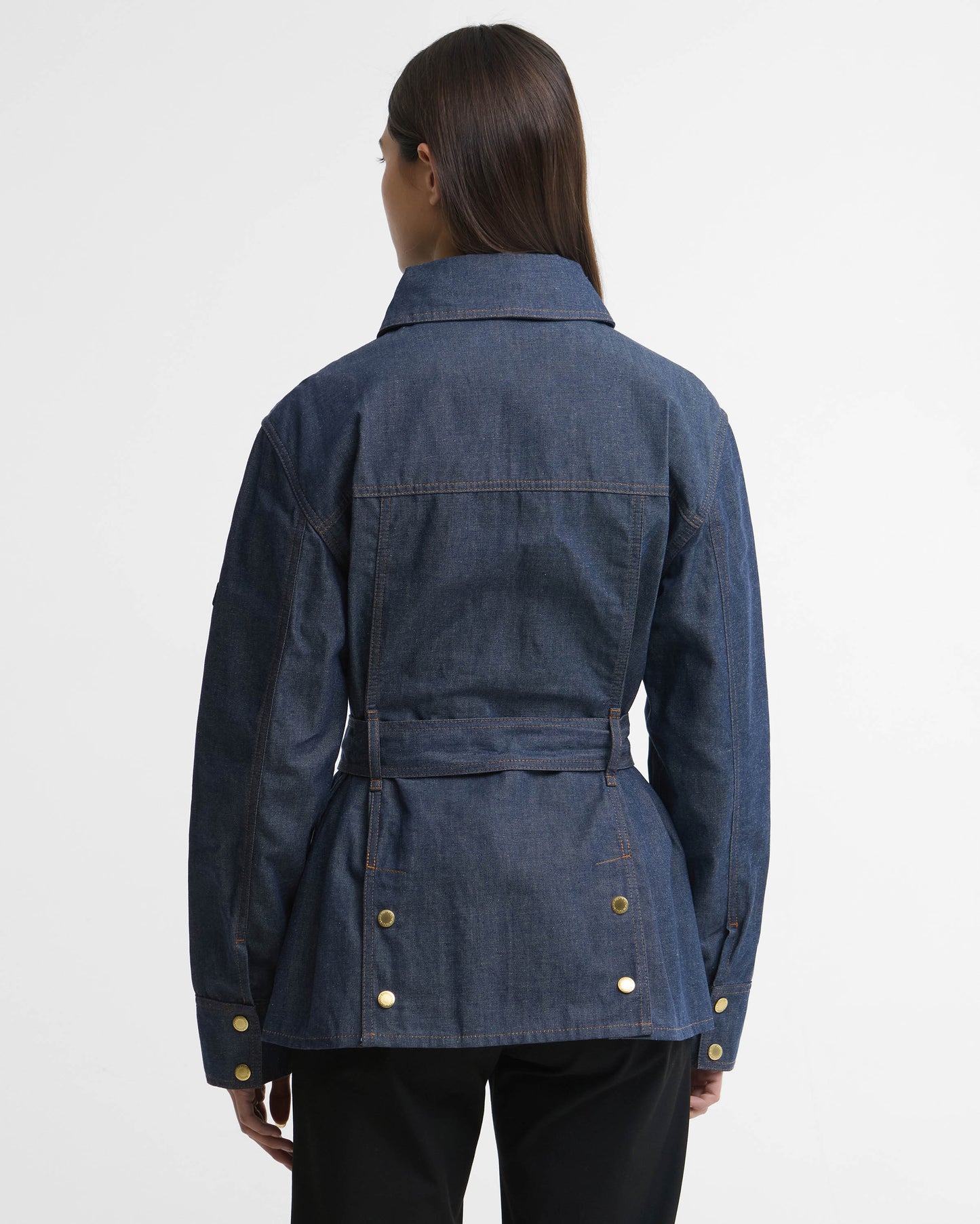 Barbour International Womens Denim International Casual Jacket - Dark Blue Wash