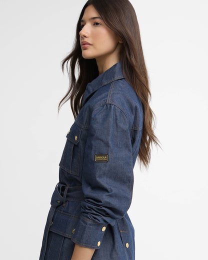 Barbour International Womens Denim International Casual Jacket - Dark Blue Wash