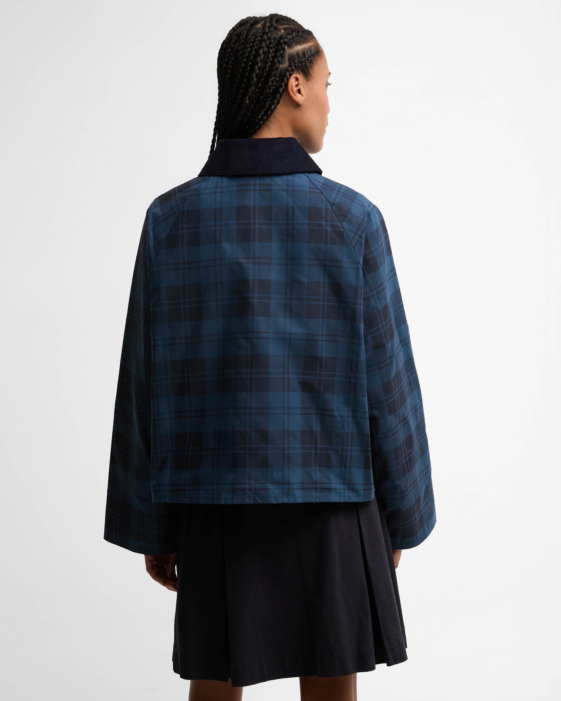 Barbour Baiton Womens Casual Tartan Jacket - Weathered Marine | CHO | Designer Womens Jackets