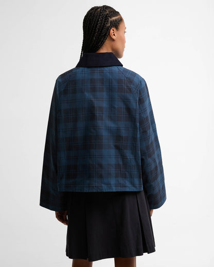 Barbour Baiton Womens Casual Tartan Jacket - Weathered Marine | CHO | Designer Womens Jackets