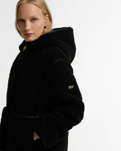 Barbour International Ramona Womens Fleece Casual Jacket - Black
