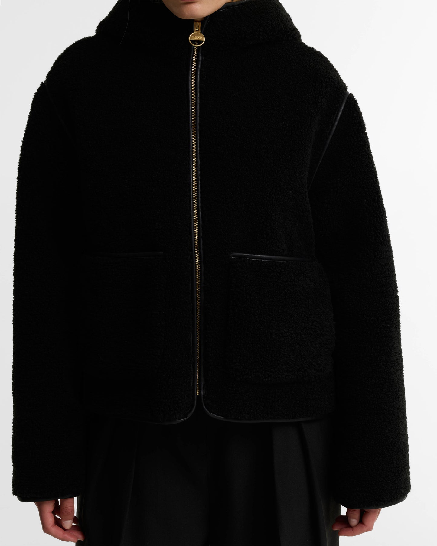Barbour International Ramona Womens Fleece Casual Jacket - Black