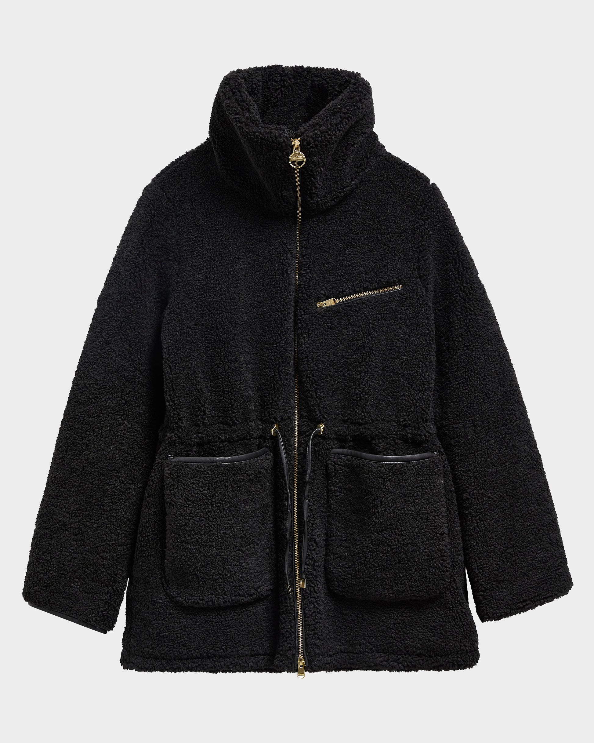 Barbour International Kemora Womens Fleece Casual Jacket - Black | CHO | Designer Womens Fleece Jackets