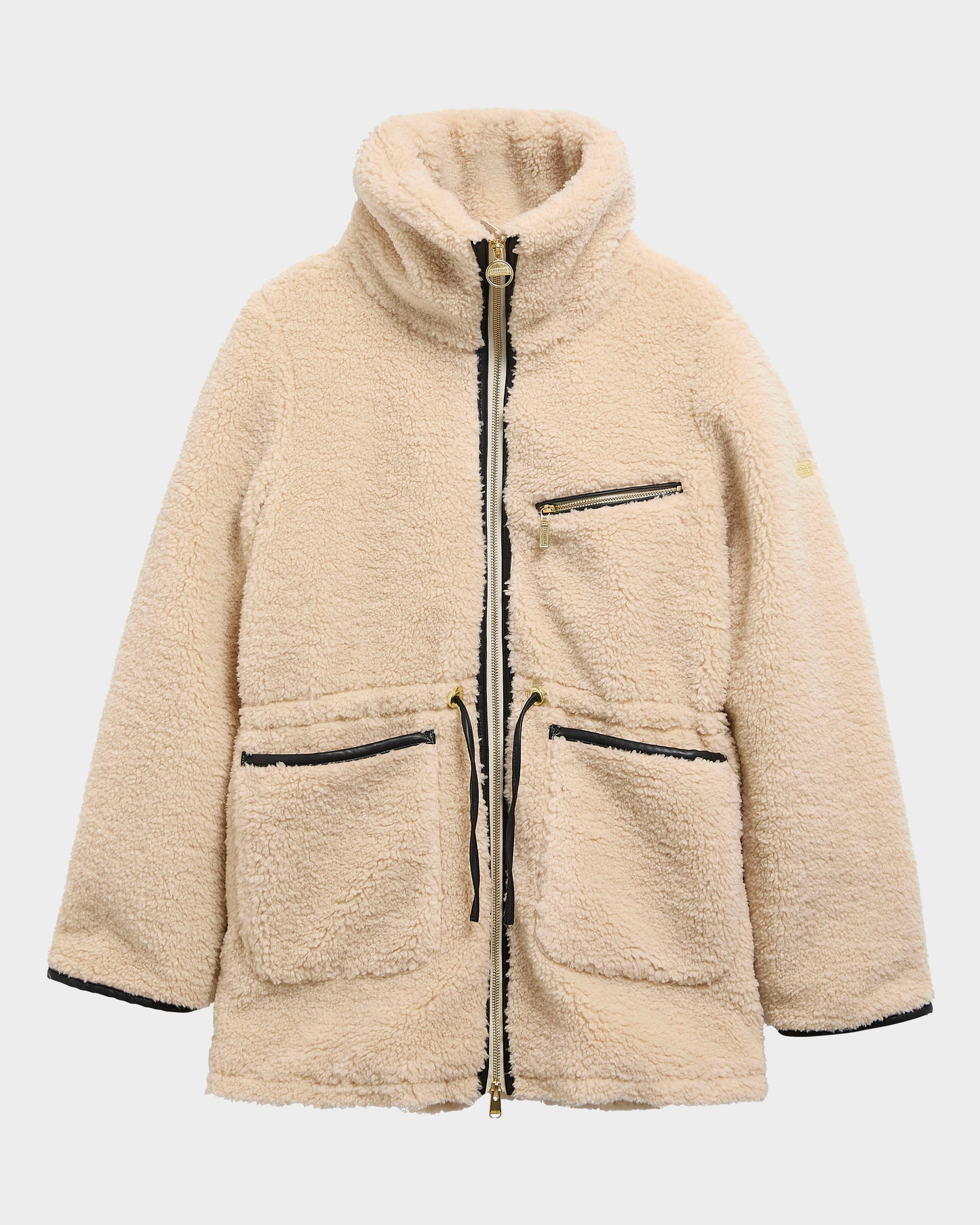 Barbour International Kemora Womens Fleece Casual Jacket - Jasmine/Black | CHO | Designer Womens Fleece Jackets