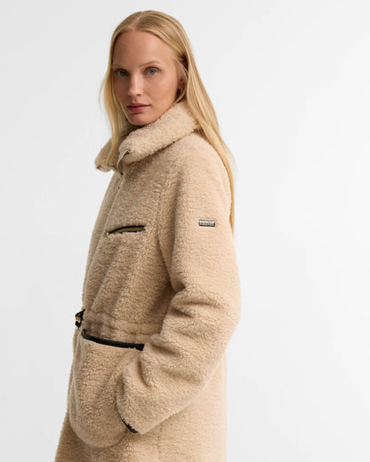 Barbour International Kemora Womens Fleece Casual Jacket - Jasmine/Black | CHO | Designer Womens Fleece Jackets