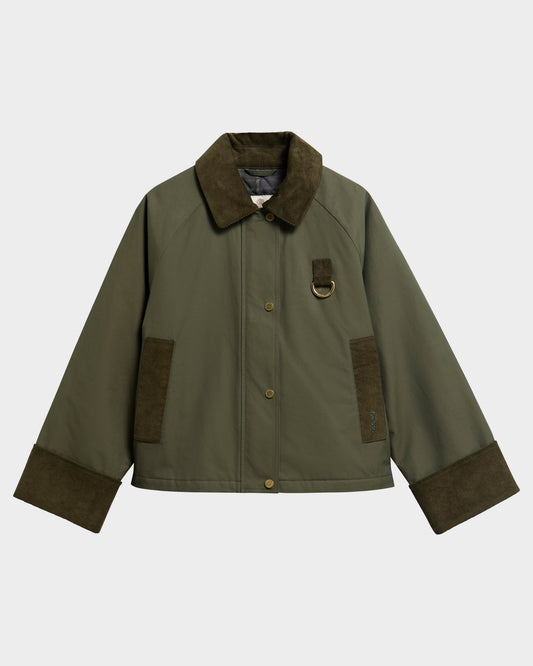 Barbour Wendy Womens Casual Jacket - Olive/Shadow Classic