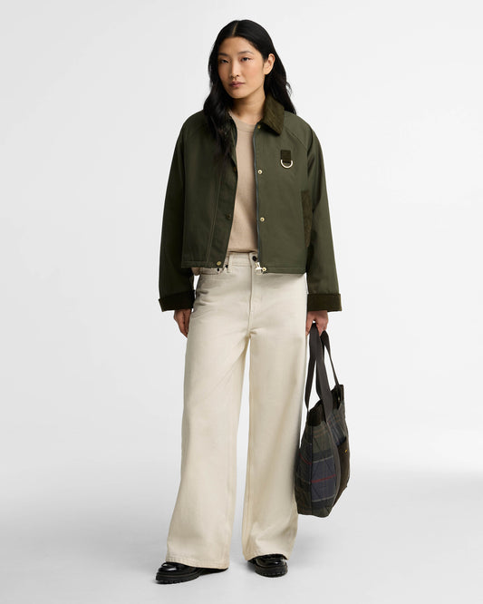 Barbour Wendy Womens Casual Jacket - Olive/Shadow Classic | CHO | Designer Womens Jackets
