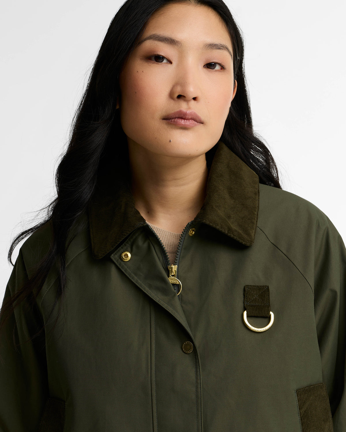 Barbour Wendy Womens Casual Jacket - Olive/Shadow Classic | CHO | Designer Womens Jackets