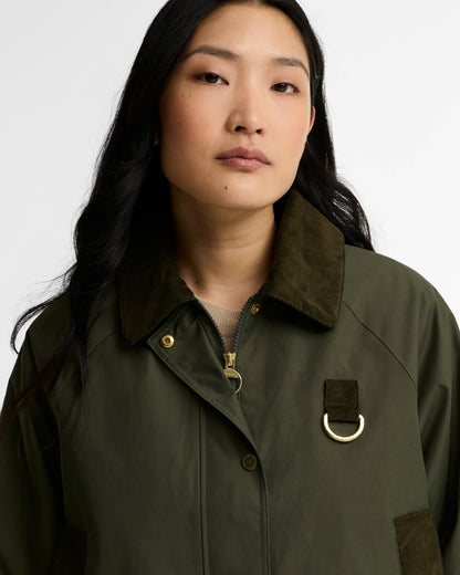 Barbour Wendy Womens Casual Jacket - Olive/Shadow Classic | CHO | Designer Womens Jackets