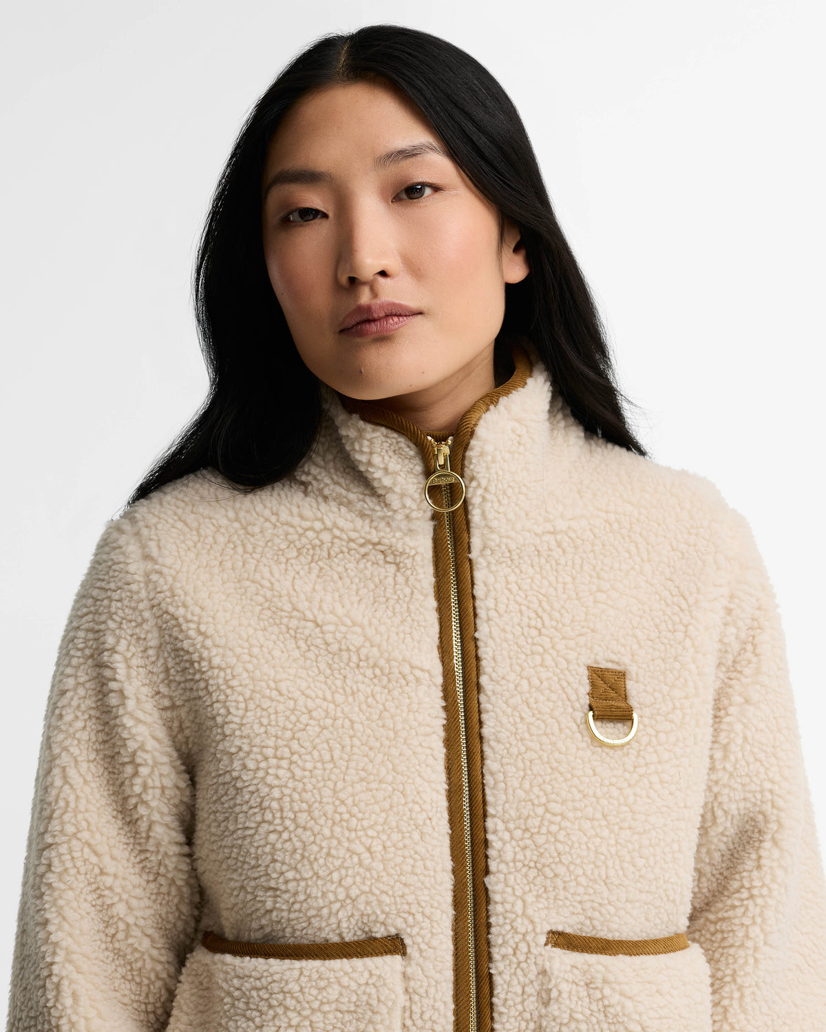 Barbour Elenora Womens Casual Fleece Jacket - Ecru | CHO | Designer Womens Fleece Jackets