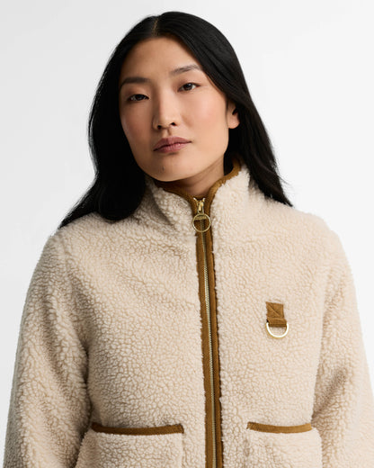 Barbour Elenora Womens Casual Fleece Jacket - Ecru | CHO | Designer Womens Fleece Jackets