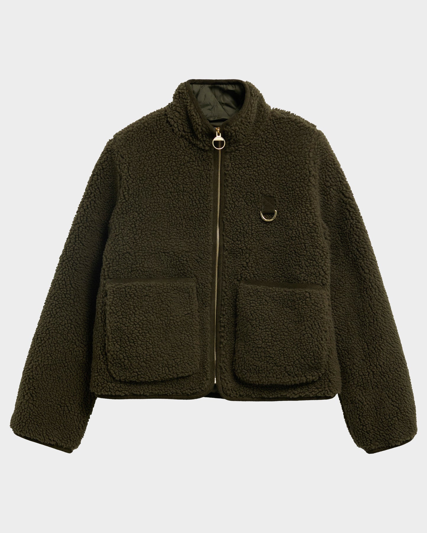 Barbour Elenora Womens Casual Fleece Jacket - Olive | CHO | Designer Womens Fleece Jackets