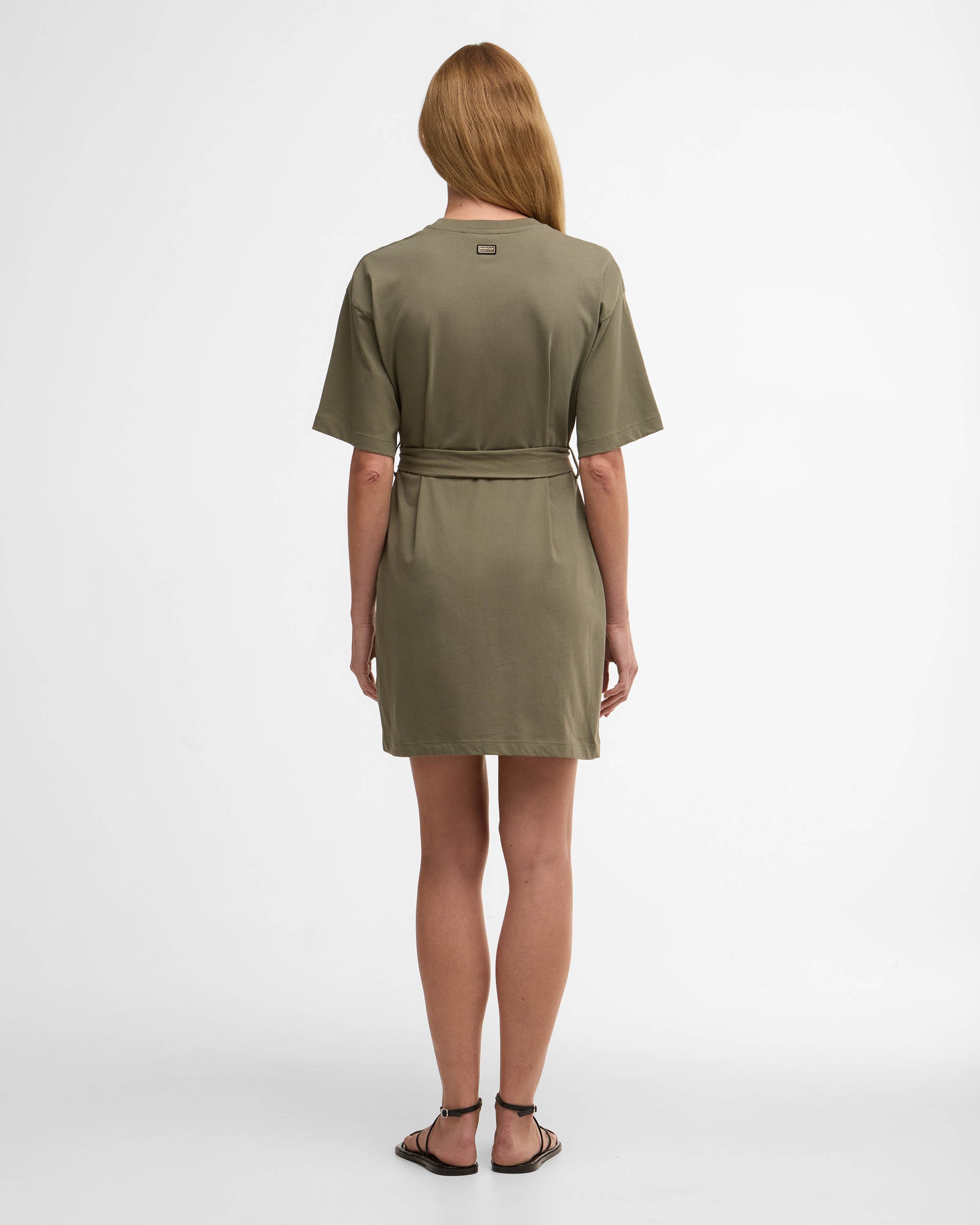 Barbour International Uma Womens Mini Dress - Dusky Khaki | CHO | Designer Womens Mini Dresses
