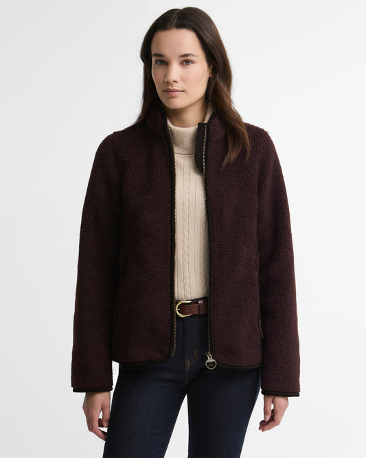 Barbour Lavenham Fleece Womens Jacket - Fig | CHO | Designer Womens Coats & Jackets
