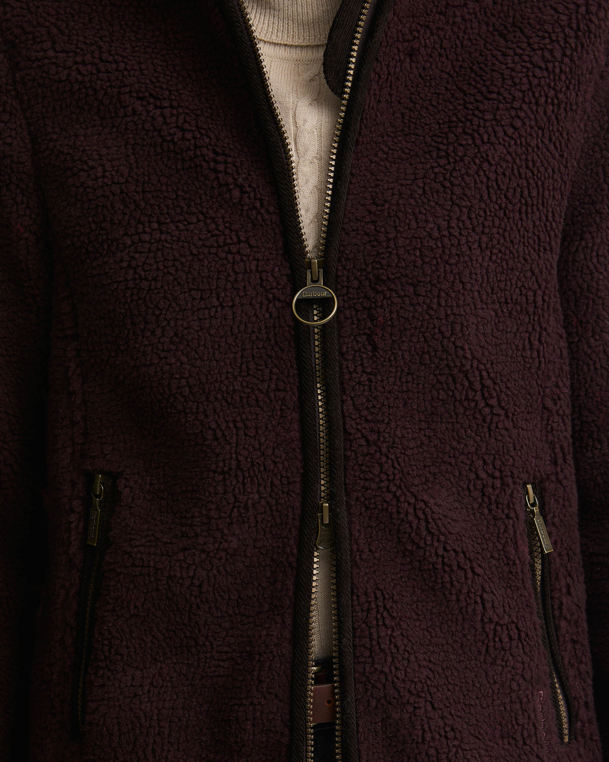 Barbour Lavenham Fleece Womens Jacket - Fig | CHO | Designer Womens Coats & Jackets