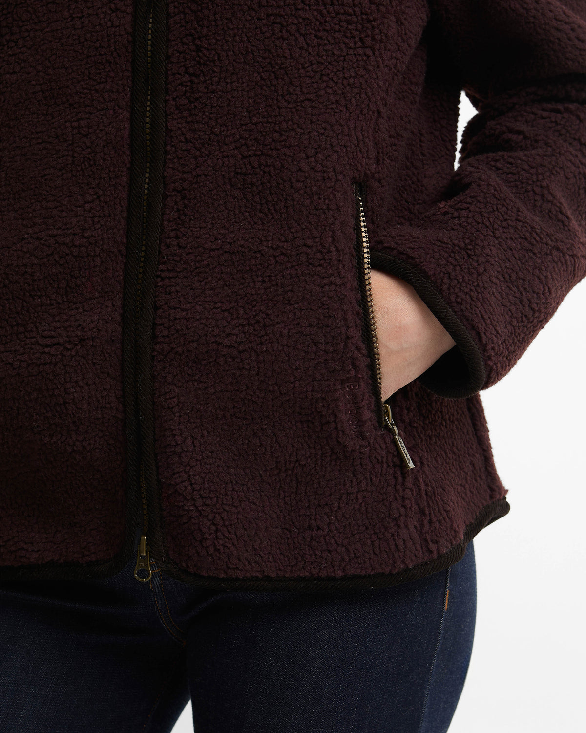 Barbour Lavenham Fleece Womens Jacket - Fig | CHO | Designer Womens Coats & Jackets