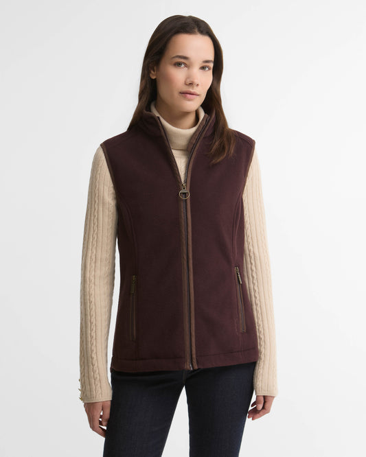 Barbour Womens Country Gilet - Fig | CHO | Designer Womens Fleece Gilets
