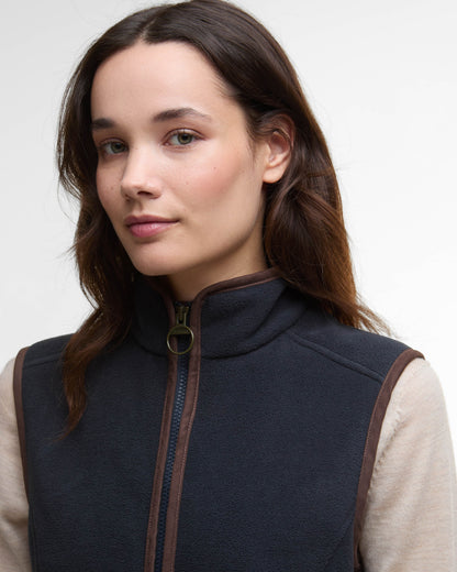 Barbour Womens Country Gilet - Navy | CHO | Designer Womens Fleece Gilets