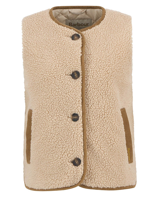 Barbour Luciana Womens Fleece Gilet - Natural