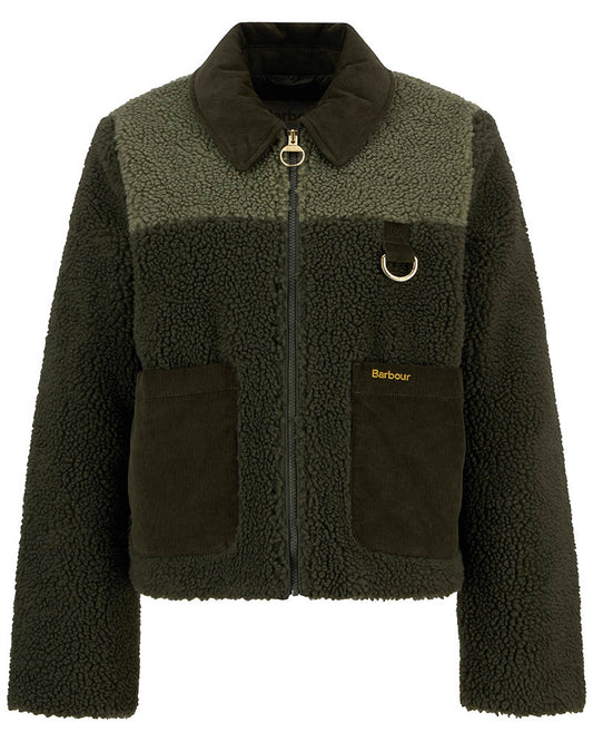 Barbour Malena Womens Fleece - Olive/Light Moss