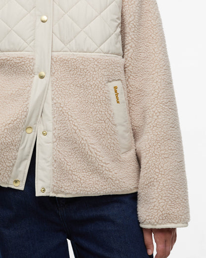 Barbour Wetherby Womens Fleece - Oatmeal/Silver Cloud