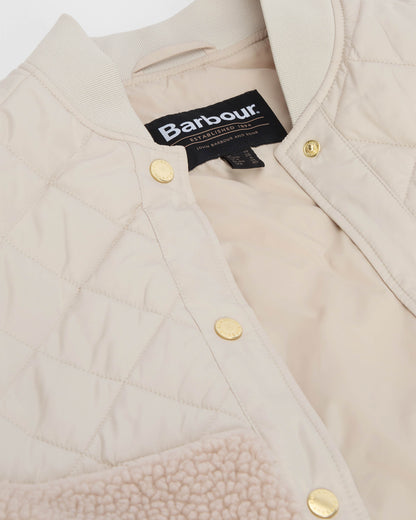 Barbour Wetherby Womens Fleece - Oatmeal/Silver Cloud