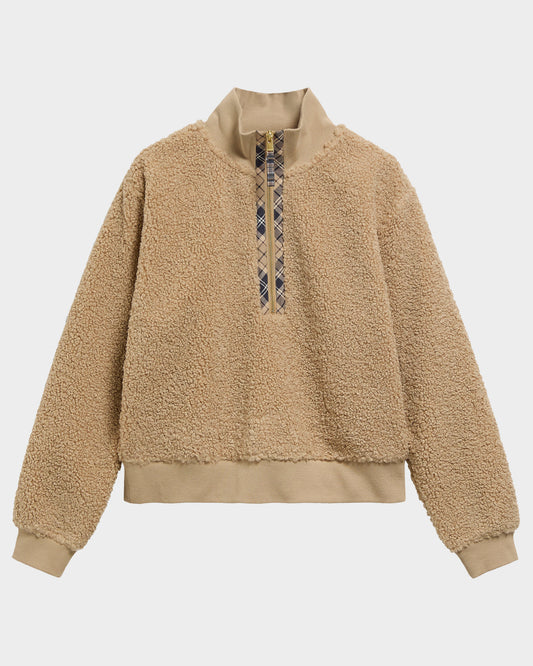 Barbour Fawne Womens 1/4 Zip Fleece - Warm Trench