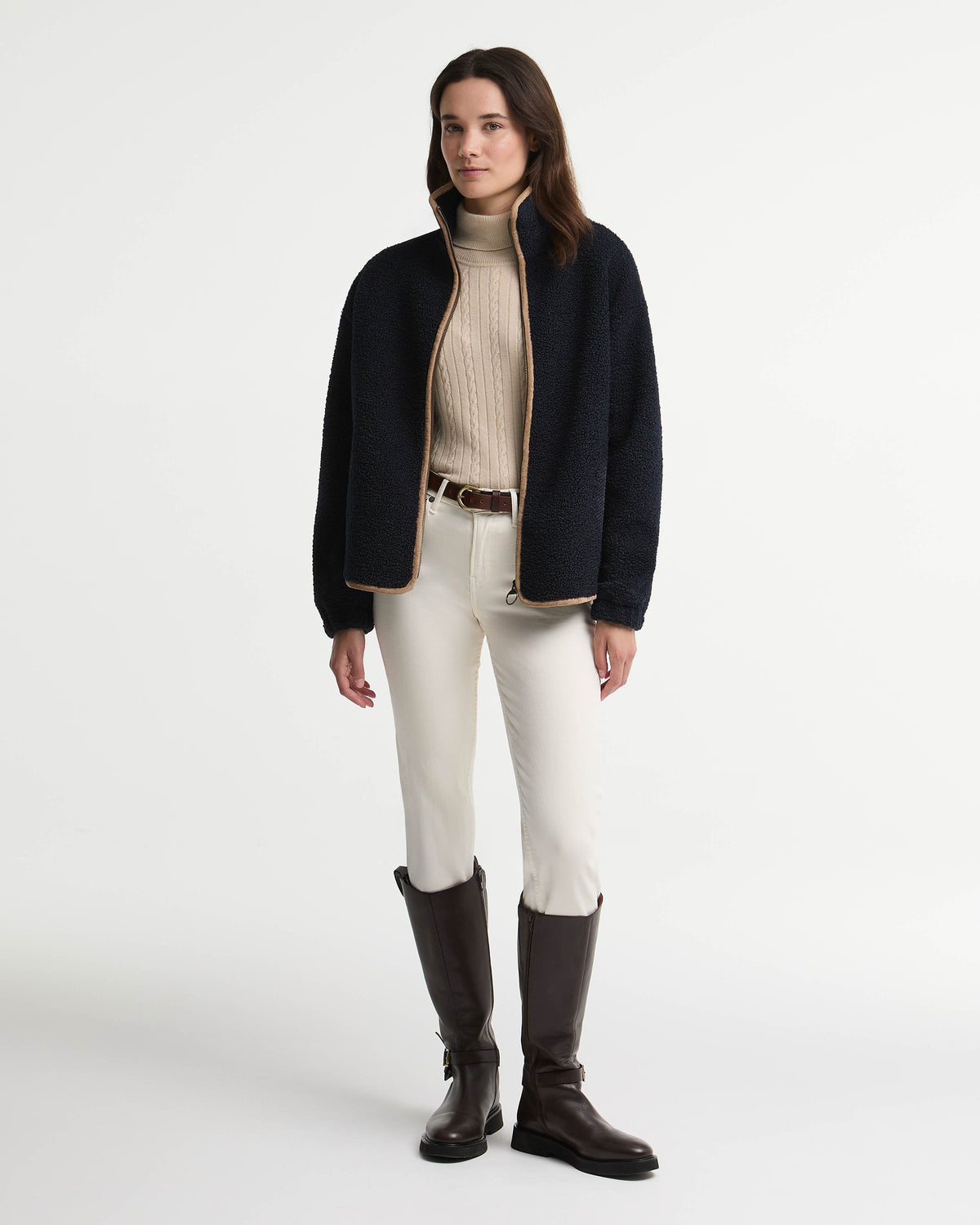 Barbour Homeswood Womens Fleece - Dark Navy | CHO | Designer Womens Fleece Jackets