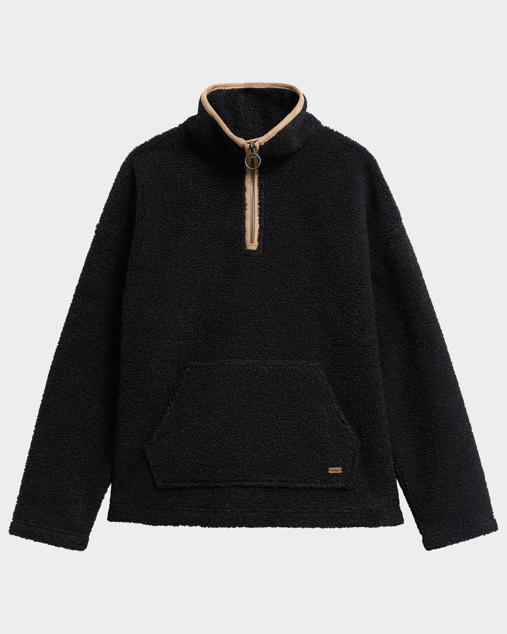 Barbour Bamburgh Womens 1/4 Zip Fleece - Black | CHO | Designer Womens Fleece Jackets