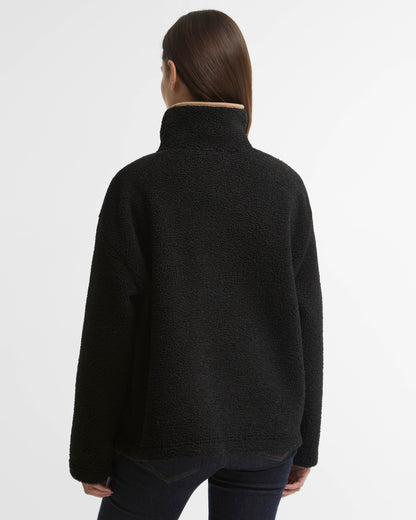 Barbour Bamburgh Womens 1/4 Zip Fleece - Black | CHO | Designer Womens Fleece Jackets