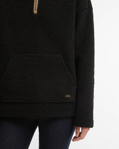 Barbour Bamburgh Womens 1/4 Zip Fleece - Black | CHO | Designer Womens Fleece Jackets