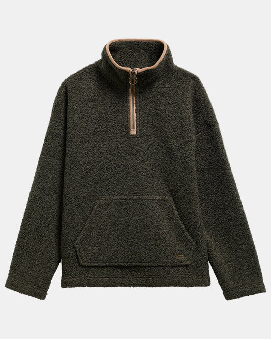 Barbour Bamburgh Womens 1/4 Zip Fleece - Olive