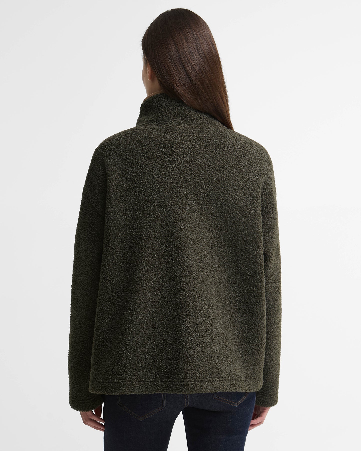 Barbour Bamburgh Womens 1/4 Zip Fleece - Olive | CHO | Designer Womens Fleece Jackets