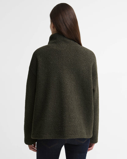 Barbour Bamburgh Womens 1/4 Zip Fleece - Olive | CHO | Designer Womens Fleece Jackets