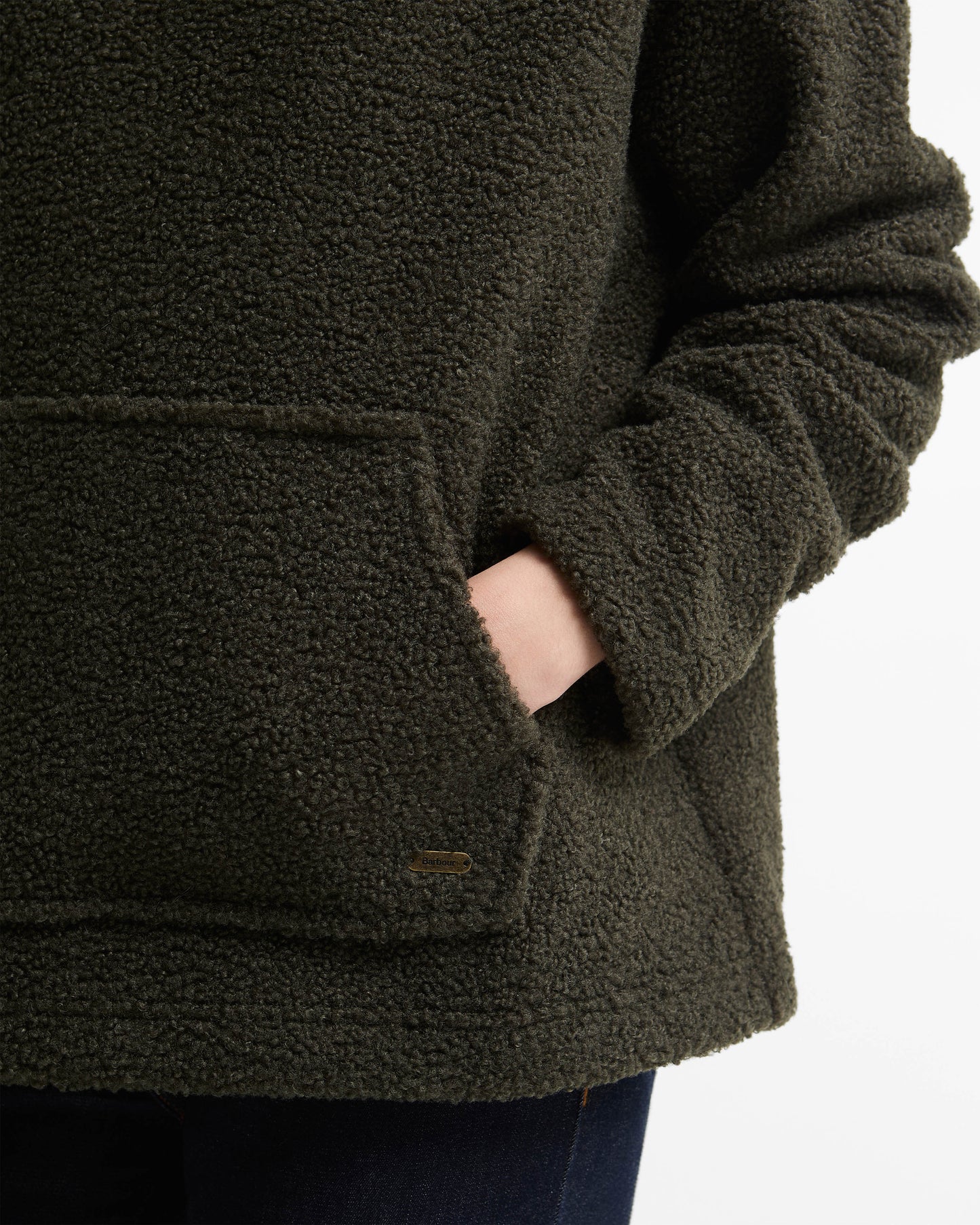Barbour Bamburgh Womens 1/4 Zip Fleece - Olive | CHO | Designer Womens Fleece Jackets