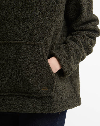 Barbour Bamburgh Womens 1/4 Zip Fleece - Olive | CHO | Designer Womens Fleece Jackets