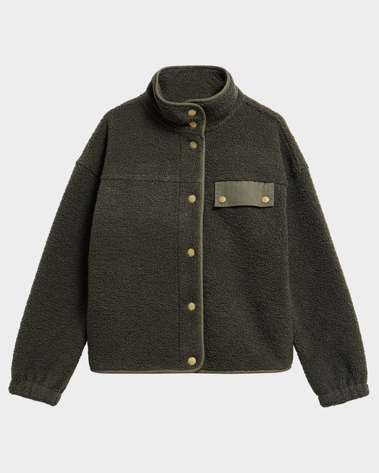 Barbour Mabel Womens Button Up Fleece - Olive