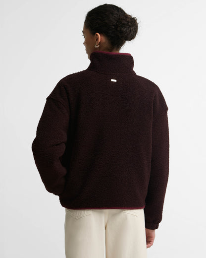 Barbour Mabel Womens Button Up Fleece - Fig | CHO | Designer Womens Fleece Jackets
