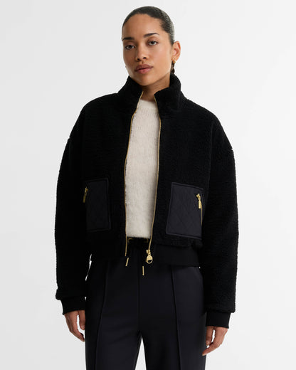 Barbour International Gea Womens Fleece - Black | CHO | Designer Womens Fleece Jackets